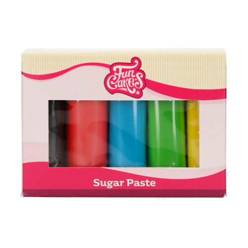 MULTIPACK PTE  SUCRE FUNCAKES - COULEURS PRIMAIRES (5 X 100 G)