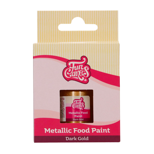 PEINTURE MTALLIQUE COMESTIBLE FUNCAKES - OR FONC 30 ML