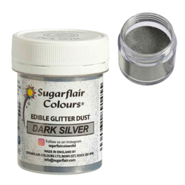 PAILLETTES COMESTIBLES SUGARFLAIR - DARK SILVER (10 G)