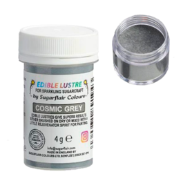 PAILLETTES COMESTIBLES SUGARFLAIR - COSMIC GREY / GRIS COSMIC (4 G)