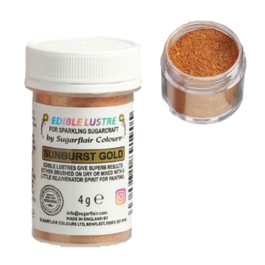 PAILLETTES COMESTIBLES SUGARFLAIR - SUNBURST GOLD / OR BRONZE  (4 G)