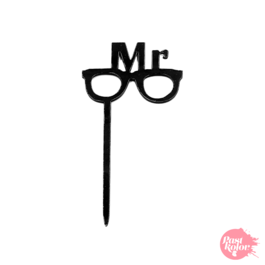 TOPPERS POUR CUPCAKES LUNETTES MR.