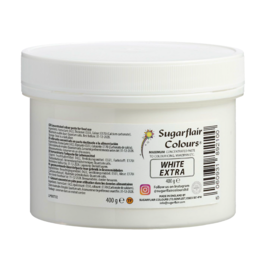 COLORANT EN PTE SUGARFLAIR - WHITE EXTRA / BLANC EXTRA 400 G