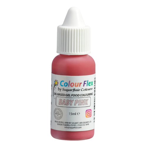 COLORANT LIPOSOLUBLE "COLOURFLEX" SUGARFLAIR - BABY PINK / ROSE BEBE (15 ML)