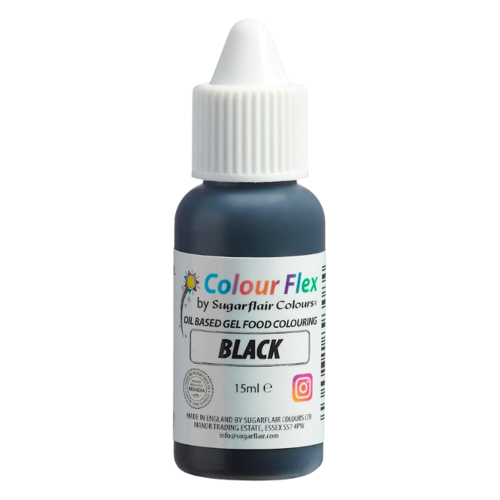 COLORANT LIPOSOLUBLE "COLOURFLEX" SUGARFLAIR - BLACK / NOIR (15 ML)