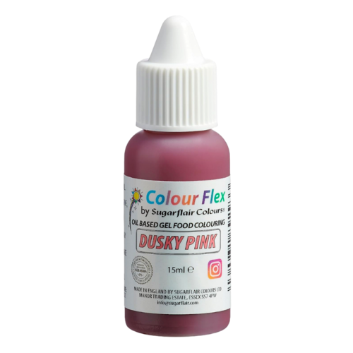 COLORANT LIPOSOLUBLE "COLOURFLEX" SUGARFLAIR - DUSKY PINK / ROSE FONC (15 ML)