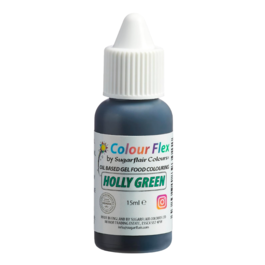 COLORANT LIPOSOLUBLE "COLOURFLEX" SUGARFLAIR - HOLLY GREEN / VERDE HOUX (15 ML)