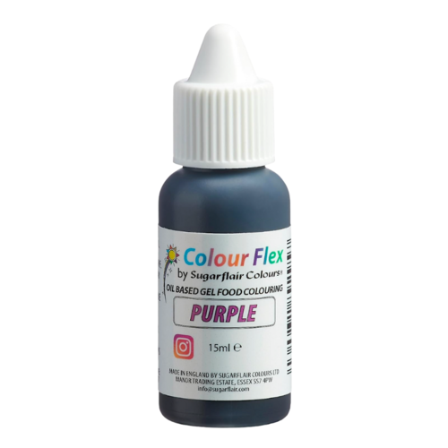 COLORANT LIPOSOLUBLE "COLOURFLEX" SUGARFLAIR - PURPLE / POURPRE (15 ML)