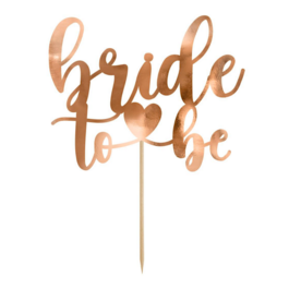 CAKE TOPPER PARTYDECO - "BRIDE TO BE" OR ROS