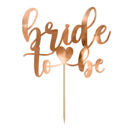 CAKE TOPPER PARTYDECO - "BRIDE TO BE" OR ROS