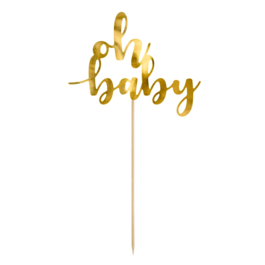 CAKE TOPPER PARTYDECO - "OH BABY" OR
