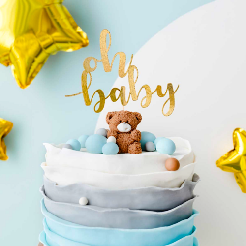 CAKE TOPPER PARTYDECO - "OH BABY" OR