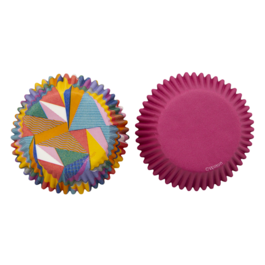 CAISSETTES  CUPCAKES WILTON - TRIANGLES DE COULEURS