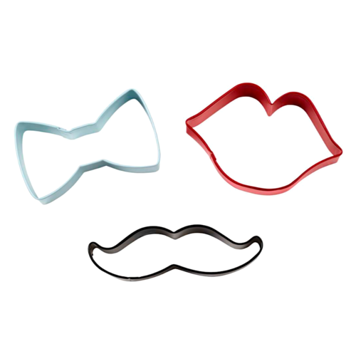 SET D'EMPORTE-PICES WILTON - MOUSTACHE / LVRES / NOEUD PAPILLON