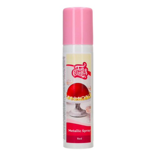 SPRAY MTALLIQUE FUNCAKES - RED (100 ML)