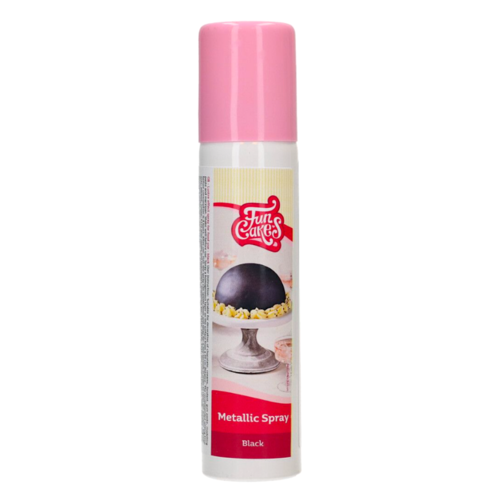 SPRAY MTALLIQUE FUNCAKES - BLACK (100 ML)