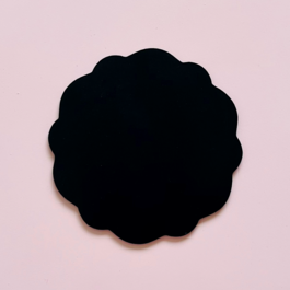 BASE EN BOIS RONDE NOIRE (VAGUE) "EN PAPIERS" - 40 CM