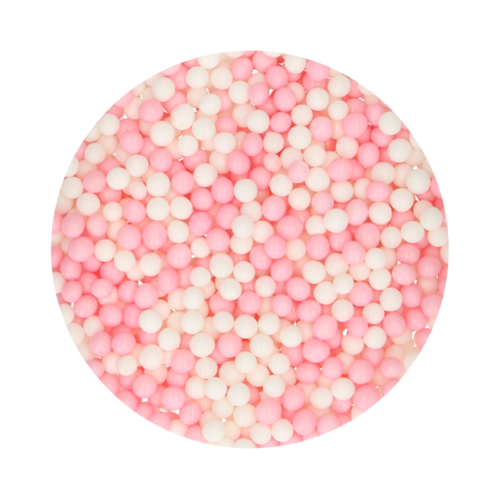 PERLES DE SUCRE COMESTIBLES FUNCAKES - ROSE ET BLANC (60 G)