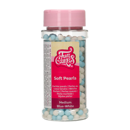 PERLES DE SUCRE COMESTIBLES FUNCAKES - BLEU ET BLANC (60 G)