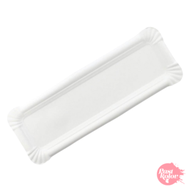 PLATEAU RECTANGULAIRE BLANC PASTKOLOR - 34 X 12 CM