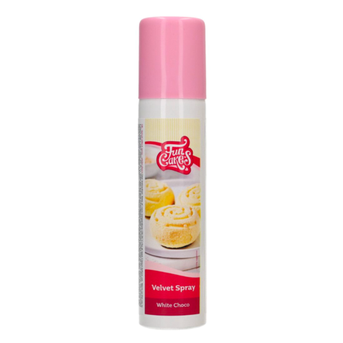 SPRAY "VELVET" EFFET VELOUT FUNCAKES - CHOCOLAT BLANC (100 ML)