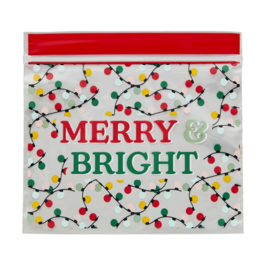 SACS  BONBONS WILTON (FERMETURE CLAIR) - "MERRY & BRIGHT" (20 U)