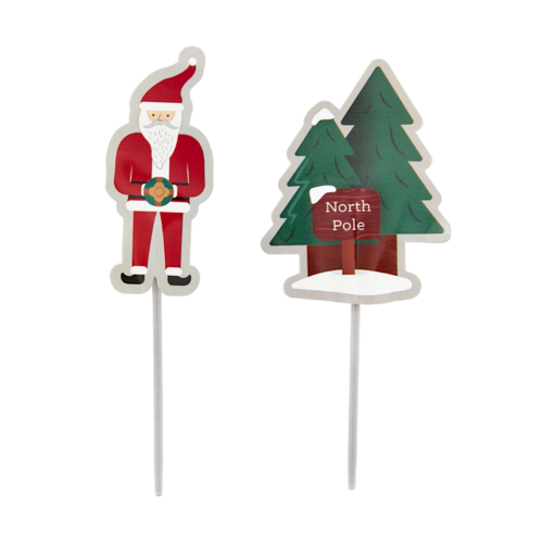 TOPPERS POUR CUPCAKES WILTON - SANTA