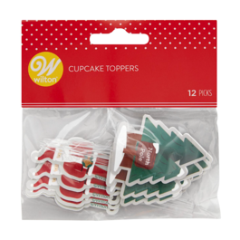 TOPPERS POUR CUPCAKES WILTON - SANTA