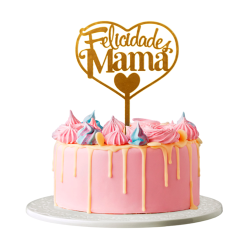 CAKE TOPPER DEKORA - "FELICIDADES MAMA"