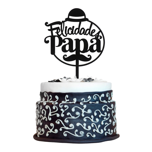 CAKE TOPPER DEKORA - "FELICIDADES PAPA"
