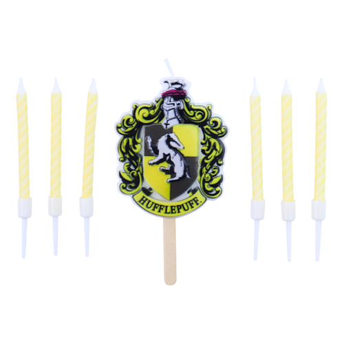 SET DE BOUGIES D'ANNIVERSAIRE "HARRY POTTER" PME - HUFFLEPUFF