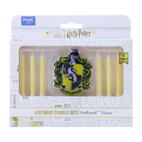 SET DE BOUGIES D'ANNIVERSAIRE "HARRY POTTER" PME - HUFFLEPUFF