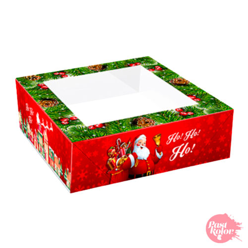 BOTE POUR GALETTE DES ROIS ROUGE "PRE NOL" - 33 X 7,5 CM