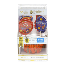SET CAPSULES  CUPCAKES + TOPPERS PME - "HARRY POTTER" TROLL