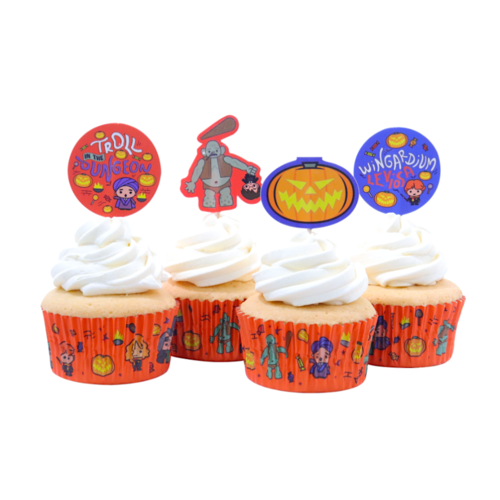 SET CAPSULES  CUPCAKES + TOPPERS PME - "HARRY POTTER" TROLL