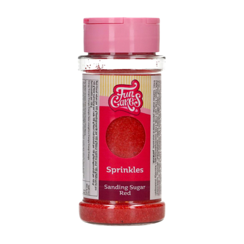 SUCRE FIN "SANDING SUGAR" FUNCAKES - ROUGE (80 G)