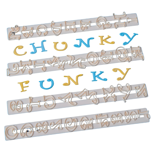 SET DE COUPOIRS "TAPPITS" FMM - ALPHABET ET CHIFFRES "CHUNKY FUNKY"