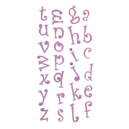 SET DE COUPOIRS "TAPPITS" FMM - ALPHABET "FUNKY" (MINUSCULES)