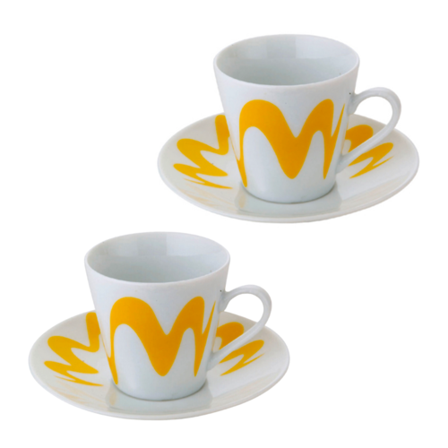 SET CAFETIRE "PAPALINA" TOP MOKA - JAUNE