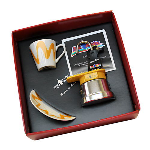 SET CAFETIRE "MINI" TOP MOKA - JAUNE (1 TASSE)