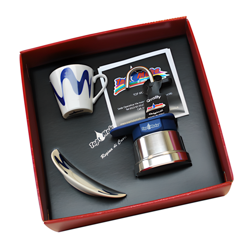 SET CAFETIRE "MINI" TOP MOKA - BLEU (1 TASSE)