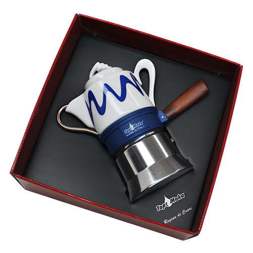 CAFETIRE TOP MOKA "GOCCIA" - BLEU