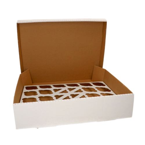 CAJA PARA 24 CUPCAKES BLANCA - FUNCAKES (10 U)