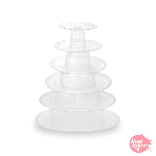 SUPPORT TRANSPARENT POUR MACARONS - ROND (6 NIVEAUX)