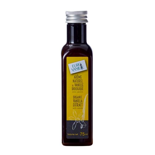 EXTRAIT DE VANILLE BOURBON BIOLOGIQUE AVEC GRAINES (75 ML) - EUROVANILLE