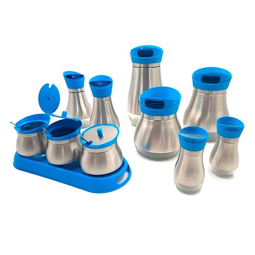 SET DE RANGEMENT POUR USTENSILES DE CUISINE - BLEU