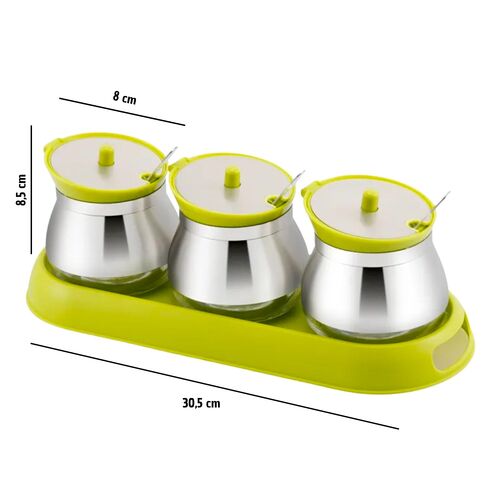 SET DE RANGEMENT POUR USTENSILES DE CUISINE - VERT