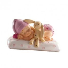 FIGURINE POUR GTEAU BB COUSSIN ROSE