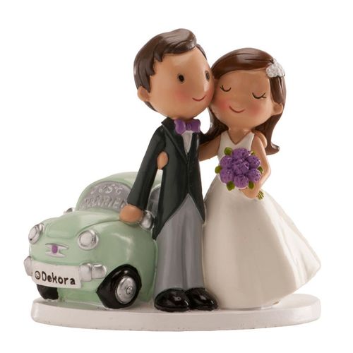 FIGURINE POUR GTEAU VOITURE JUST MARRIED