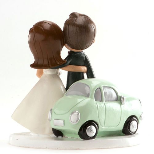 FIGURINE POUR GTEAU VOITURE JUST MARRIED